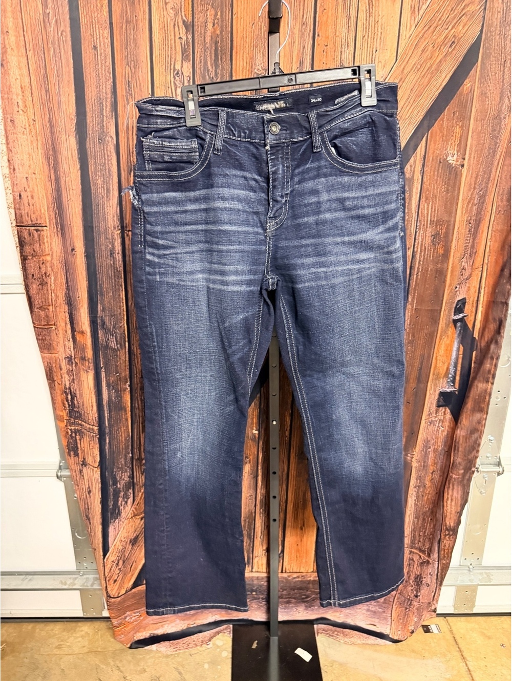 BKE Denim Jeans Size 34x30 with Distressed Detail